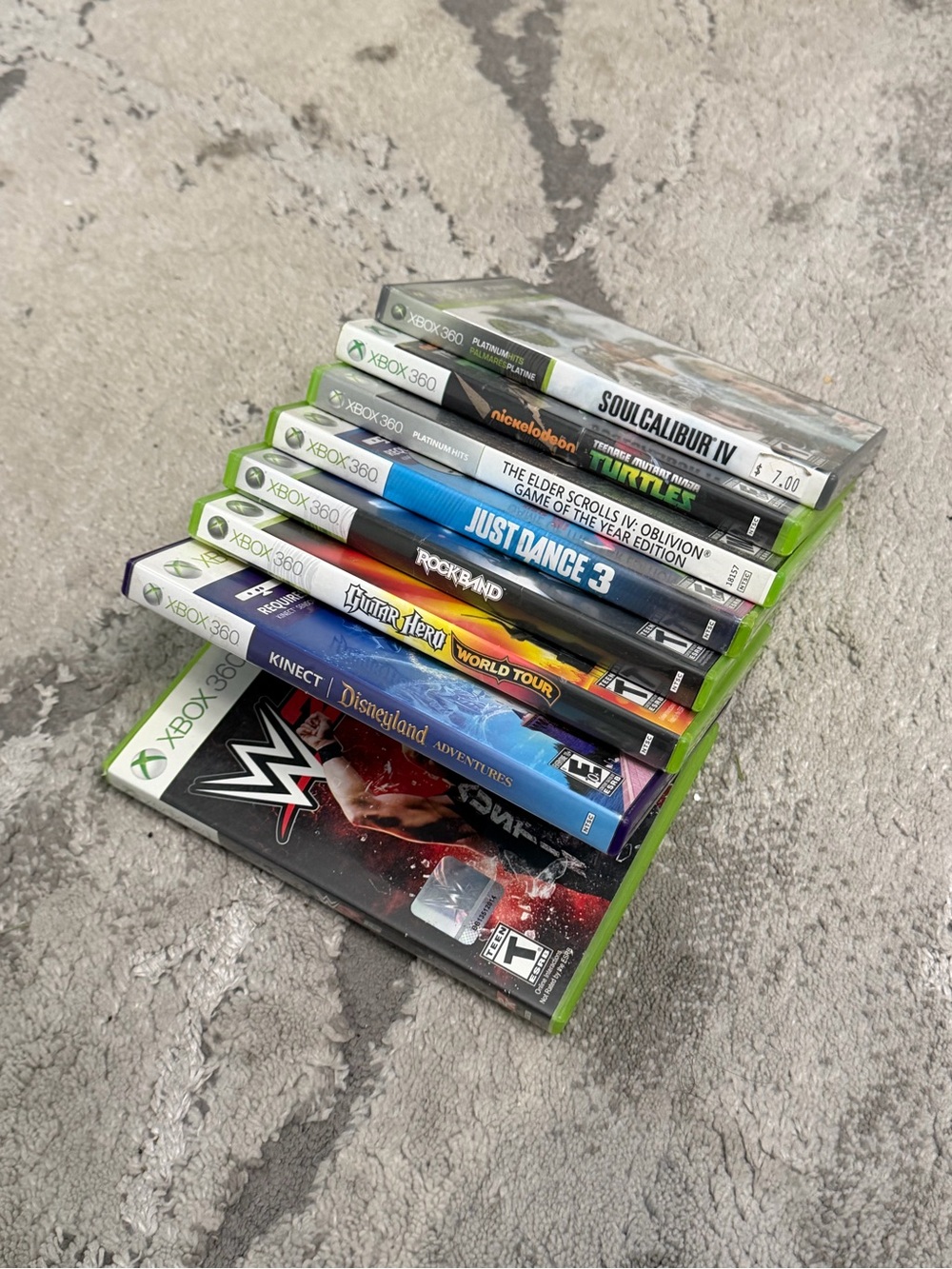 Xbox 360 Game Bundle - Green Cases, Multiple Titles